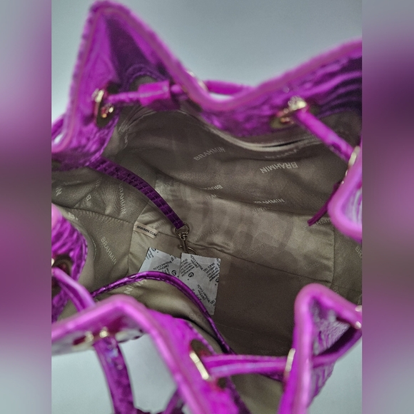 Brahmin Melinda Bucket Bag Deep Fuchsia NWT - Picture 11 of 11